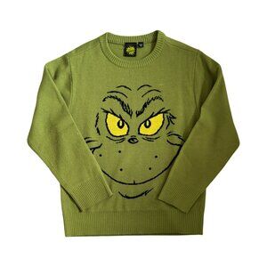 Dr. Seuss The Grinch Boys Graphic Holiday Crew Neck Sweater Size MD